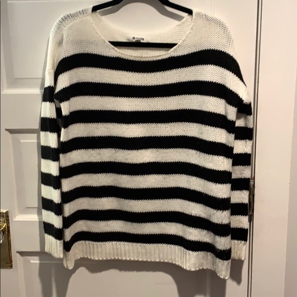 BB Dakota Sweaters - Black and White striped sweater